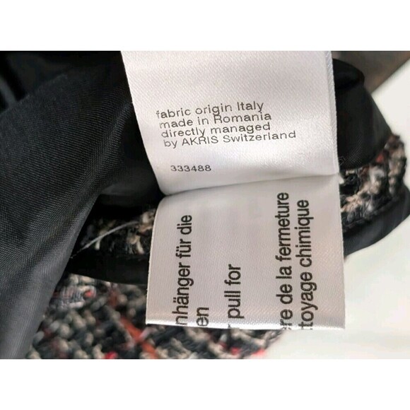 Akris Punto Black Tweed Zipper Front Blazer Jacket US Size 8 - Picture 10 of 10